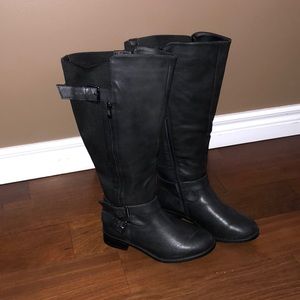 Knee high wide calf boots